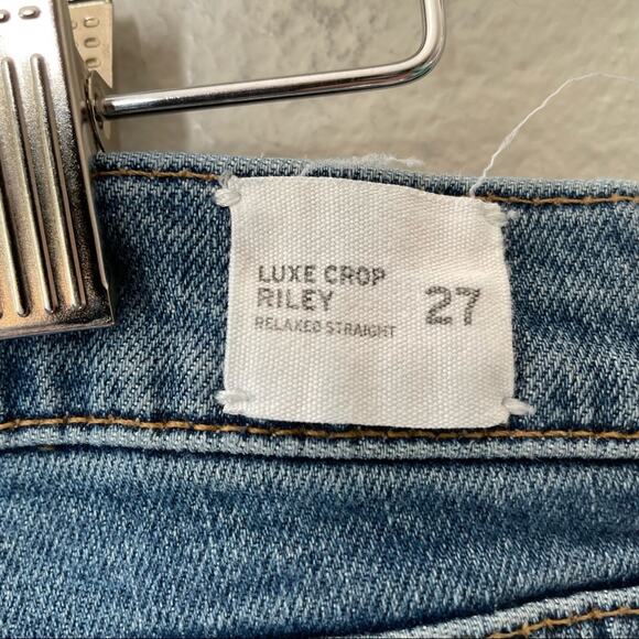Hudson Jeans Riley Luxe Crop Raw Hem Distressed Size 27 fray - Picture 4 of 7